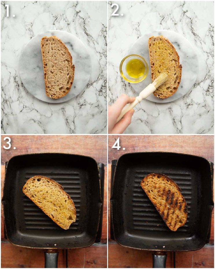 how to toast sourdough 4 step by step photos showing how to toast sourdough