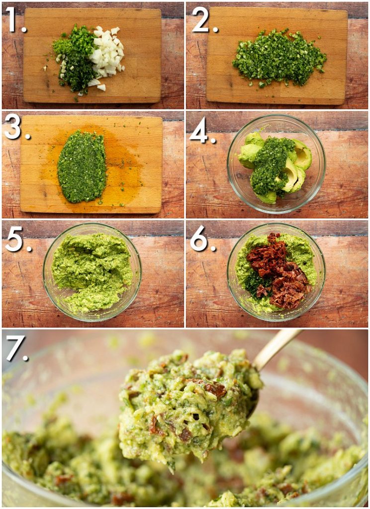 How to make bacon guacamole 7 step by step photos showing How to make bacon guacamole