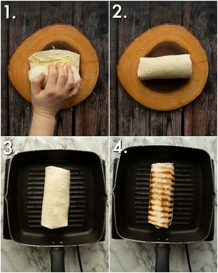 how to make burritos 4 step by step photos showing how to make burritos