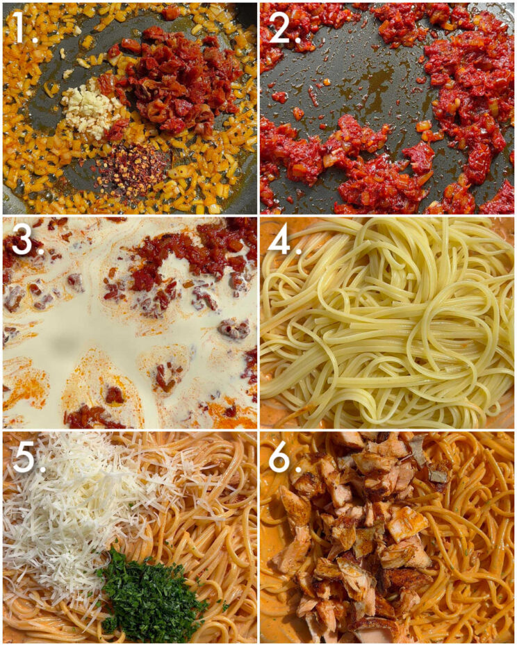 how to make spicy salmon pasta 6 step by step photos showing how to make spicy salmon pasta
