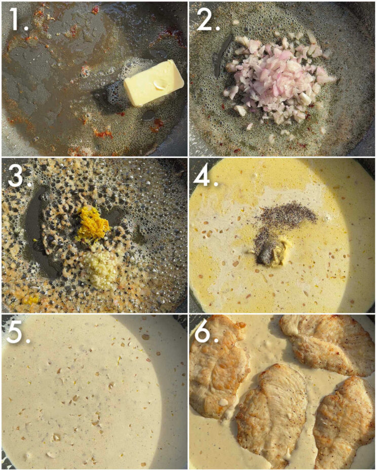 how to make creamy lemon sauce for chicken 6 step by step photos showing how to make creamy lemon sauce for chicken